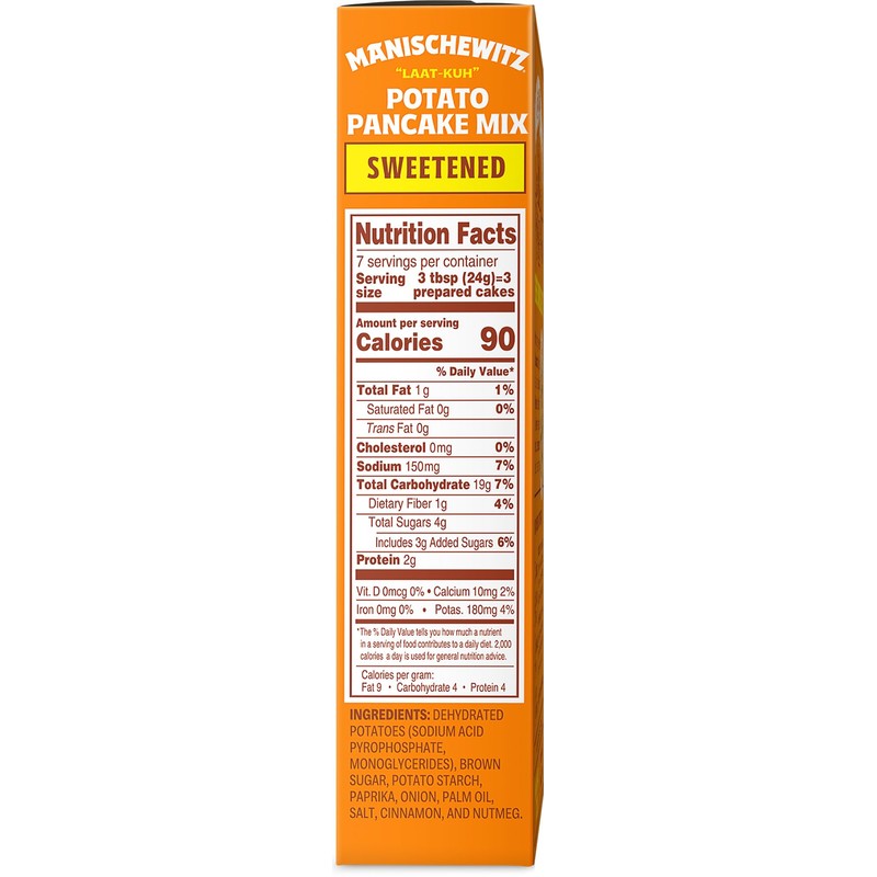 Manischewitz Sweetened Potato Pancake Mix, 6oz (2 Pack) | Gluten