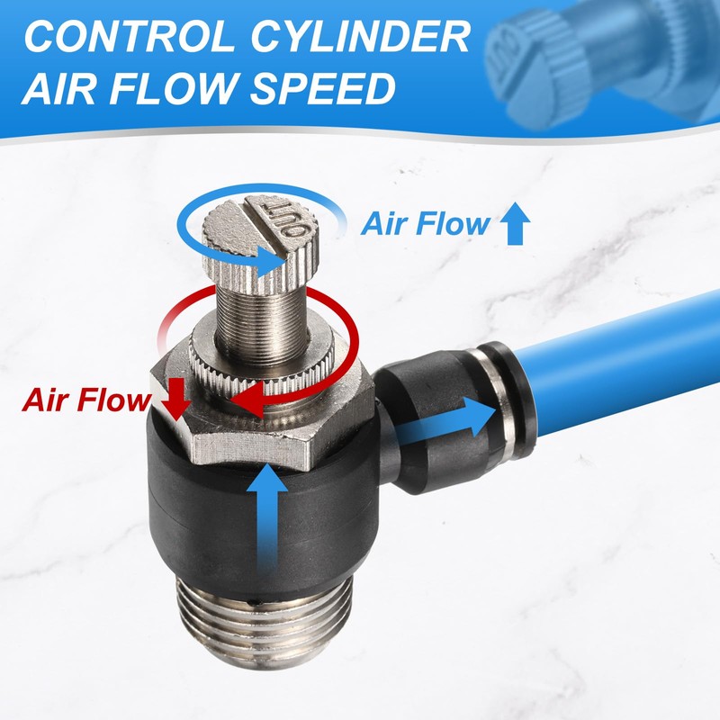 sourcing map 3pcs Air Flow Control Valve 10mm Tube OD