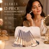 Glamza 12-Piece Champagne Brushes Set In Pouch1 Units