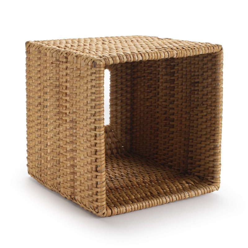 Cosmetic Tissue Boxes Square Rattan Tissue Box Dispenser for Home