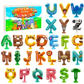EDERUMI ABC Learning Toys for Kids 3 Year Old,Preschool Alphabet Letters Learning Activities Education Games,No Hole Silicone Suction Bath Toys for Kids