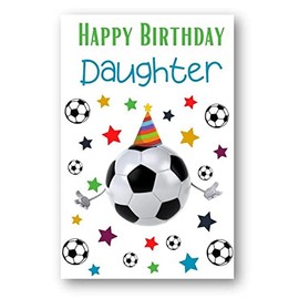 Second Ave Daughter Football Children's Kids Happy Birthday Card Greetings Card