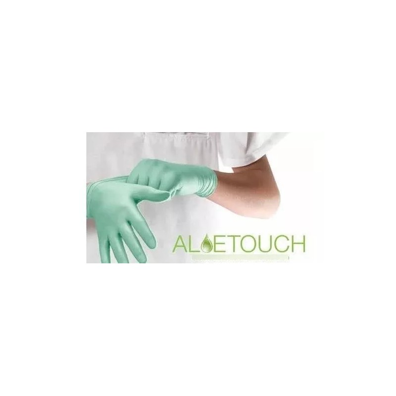 Medline Guantes Examen De Vinilo Con Aloetouch Ultra Talla M/