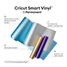 Cricut Smart Permanent Vinyl - Shimmer Gold, 3-Pack of 3ft Rolls (13"x36") for Explore and Maker 3 - Matless Cutting for Long cuts up to 12ft