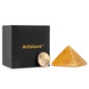 Artistone 1.6 Inch Citrine Crystal Orgone Pyramid Chakra Stones Carved