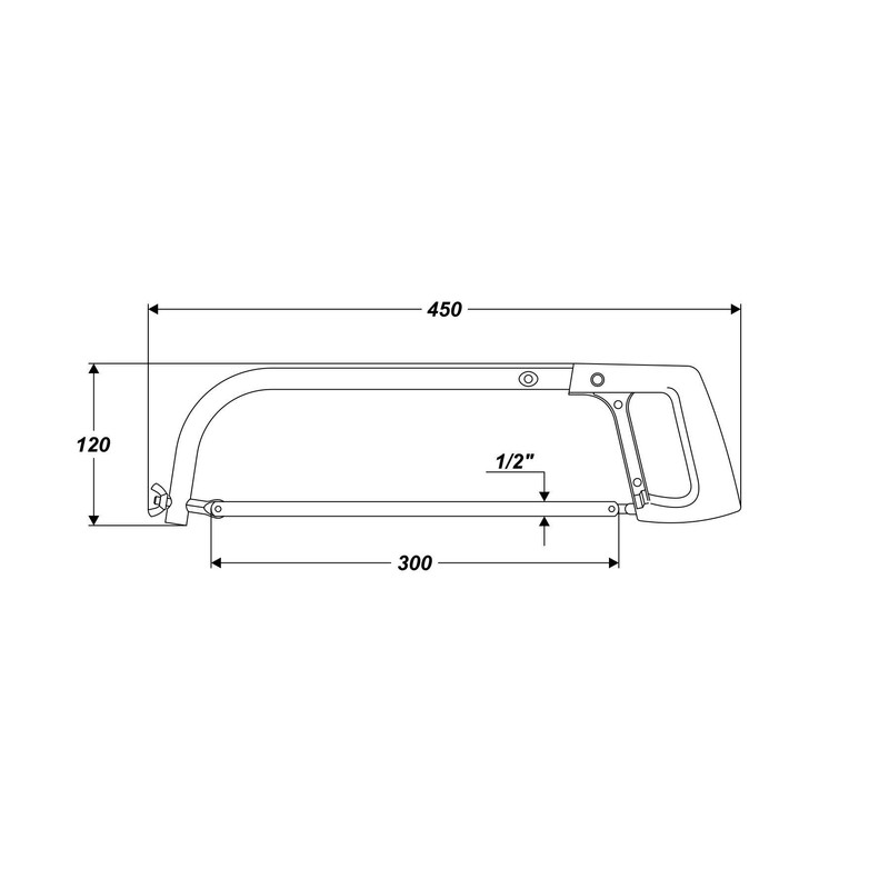 werkzeugundzubehoer_com Metal Saw with Adjustable Length (250 or 300 mm)