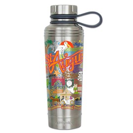 catstudio St. Augustine Stainless Steel Water Bottle | Triple Wall Insulation With Non Slip Bottom | Great For Running, Hiking, Sports, & Travel