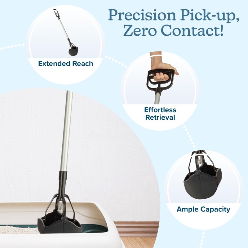 Pet Pooper Scooper - Plastic and Aluminum Cat and Dog
