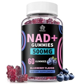 Gomitas NAD+, suplemento liposomal de NAD para mujeres, ultra alta absorción pura 500 mg NAD Plus - Apoya la renovación celular, la energía y la salud
