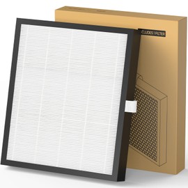 MOOKA KJ217 Air Purifier Filter, 3-in-1 True HEPA Filter, High-Efficiency Activated Carbon Air Filter for Smoke, Odor, Dander, Pollen