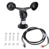 Anemometer Wind Speed Sensor 0-10V, DC 12-24V Aluminium Housing, 0-30m/s