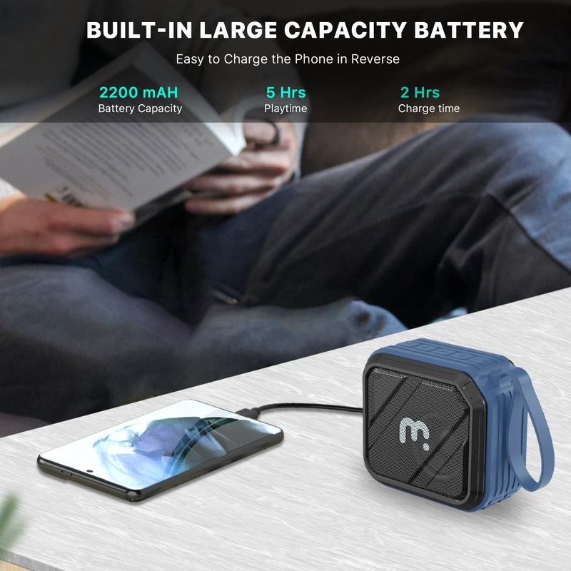 MyBat Pro Oasis Waterproof Bluetooth Speaker - Color: Blue