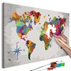 murando n-A-0231-d-a Painting by Numbers World Map 60 x 40