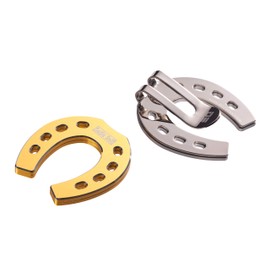 SelfieGOLF SelfieTotem Horseshoe Golf Ball Marker and Hat Clip for Putting Alignment Accessories attaches Magnets - Gold