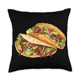 Birria Tacos Mexican Food SteMi Apparel Birria Tacos Mexican Food Mexico Cuisine Foodie Throw Pillow, 18x18, Multicolor
