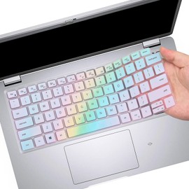 CaseBuy Keyboard Cover for Dell Latitude 5450 5440 5430 5431 5420 3450 3440 14", Latitude 7440 7450 7430 7420 7410 14", Latitude 7520 15.6", Latitude 9510 9520 9420 9430 Keyboard Protector, Colorful