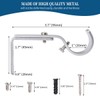 Anndason Heavy Duty Adjustable Curtain Rod Brackets Rod Holders for