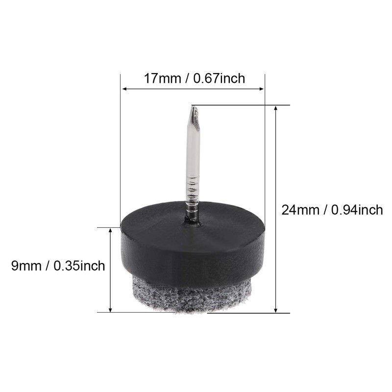 sourcing map Nail On Furniture Felt Pads Glide Chair Table