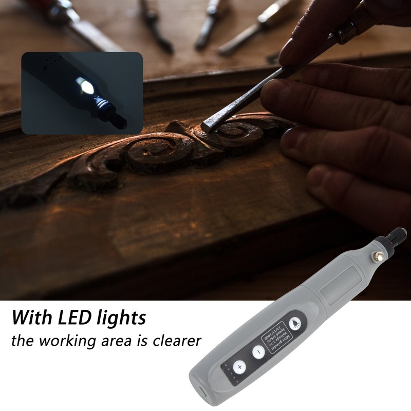 Mini Electric Grinder Cordless Adjustable Speed Rotating Handheld Engraving Pen