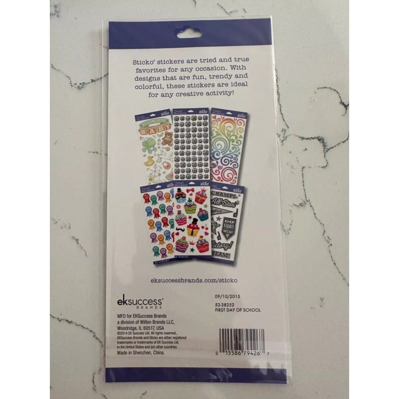 Sticko Themed Sticker 27PC First Day of School Numbers A