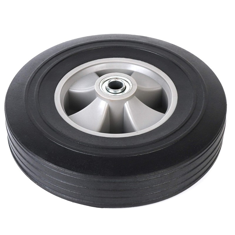 (2-Pack) AR-PRO 10" x 2.5" Flat Free Solid Rubber Tires