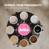 1 x Round Coaster - Name Julia Pink Hearts Love