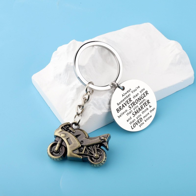 BNQL Motorcycle Keychain Motorbike Gifts for Motorcycle Lovers New Driver