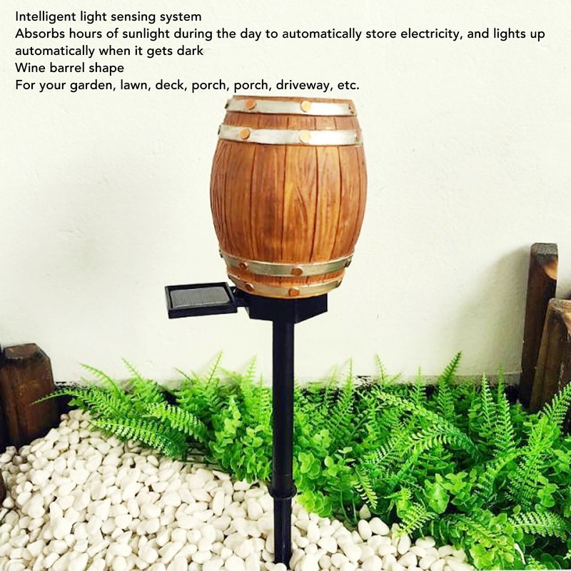 Solar Pathway Light Resin PP LED Light Sensing Waterproof Wine