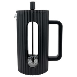 Café Olé Ciao 8 Cup Cafetière, Stainless Steel Gauze, French Press, Black