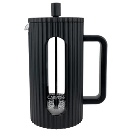 Café Olé Ciao 8 Cup Cafetière, Stainless Steel Gauze, French Press, Black