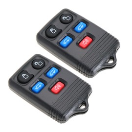 The Lord of the Tools 2PCS Remote Key Fob Shell Case Compatible with Ford Expedition 2003-2010 Compatible with Lincoln Navigator 2008-2010 5 Buttons Car Key Cover