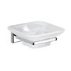 Gedy Colorado Soap Dish, Stainless Steel, Cromall and Frosted Glass,