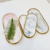 Adung Playground Gold Line Marble Tray Marble Oval, Marble Tray