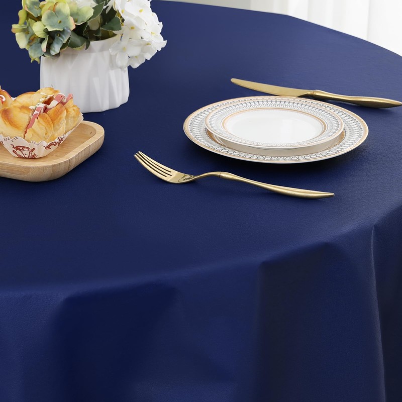 homing Round Vinyl Tablecloth, Plastic Flannel Backed Table Cloth,Waterproof Non-Slip