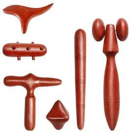 6 Massage Tool Sets Trigger Point Massager Trigger Wood Physio Reflexology Wooden Stick Trigger Point Pusher Tool Massage Sticks Stick Massage Wood Massage Accessory Set