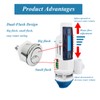 Goddessmoon Universal Dual Flush Valve Kit with Water-Saving Valve, Electroplated