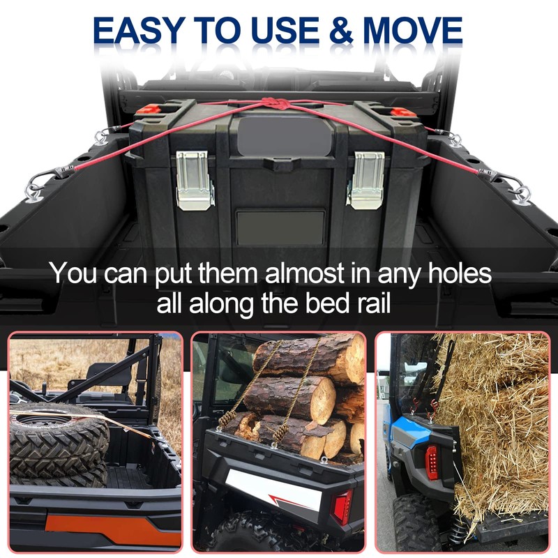 StarknightMT Ranger Tie Down Anchors,UTV Lock and Ride 2" Bed