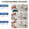 YUHUBY Wall Mount Kitchen Faucet with Pull Down Sprayer 3