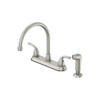 Oakbrook Pacifica Two Handle Brushed Nickel Kitchen Faucet Side Sprayer