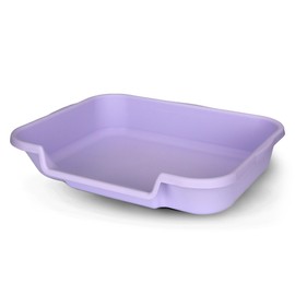 KittyGoHere Senior Cat Litter Box 1 Pack, Large Storybook Lavender Low Entrance Kitty Litter Box, Sized for Cats Comfort, Perfect for Senior and Arthritic Cats, Made in USA