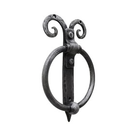 Hand Forged Metal Door Knocker Wrought Iron Hardware Door Knocker Blacksmith Door Knocker Handmade Rustic Door Knocker Home Classic Look Black Antique Finish Door Knocker by Living Ideas
