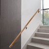 Dakzhou 6.5Ft Wooden Handrail Resin Non-Slip Stair Handrail Wall Mounted