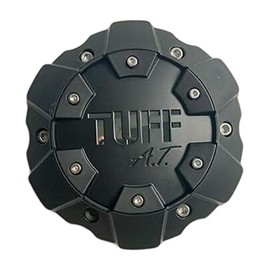 TUFF at Wheels C611901 CB3C C706901 Matte Black Chrome Logo Wheel Center Cap