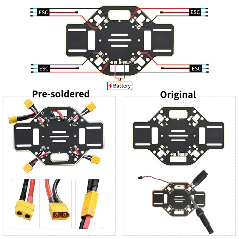 HAWK'S WORK F450 Armazón de Drone, 450mm Wheelbase Quadcopter Frame