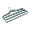 The Hanger Store Pack of 5 Grey 3 Bar Flocked