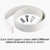 Brute Strength - Leather Shelf Brackets - White - Pack