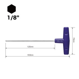 VESSEL T-Handle Screwdriver Hex 1/8" TW-HIN