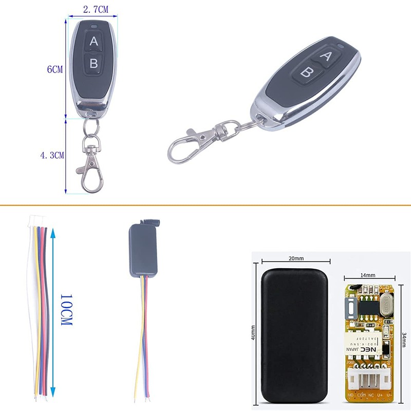 DC 3.3V 3.5V 3.7V 5V 12V 1A Micro Wireless Remote