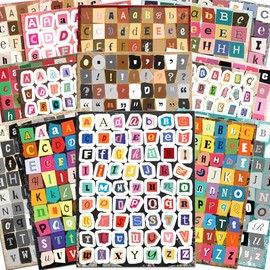 1500 Pcs Letter Stickers For Scrapbooking, Vintage Small Ransom Alphabet Stickers, And Vinyl Stickers, Perfect For Scrapbook Supplies, Junk Journals, DIY Crafts, Water Bottles, And Laptop Decorations