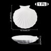 NBEADS Shell Shape Jewelry Tray, 4.13x4.21x0.83 Inch Small Decorative Gesso
